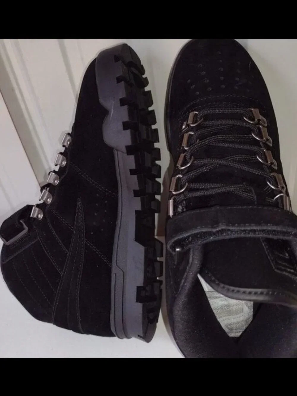 Size 7 Fila Men's Black Synthetic Suede Leather Casual Dress Boots